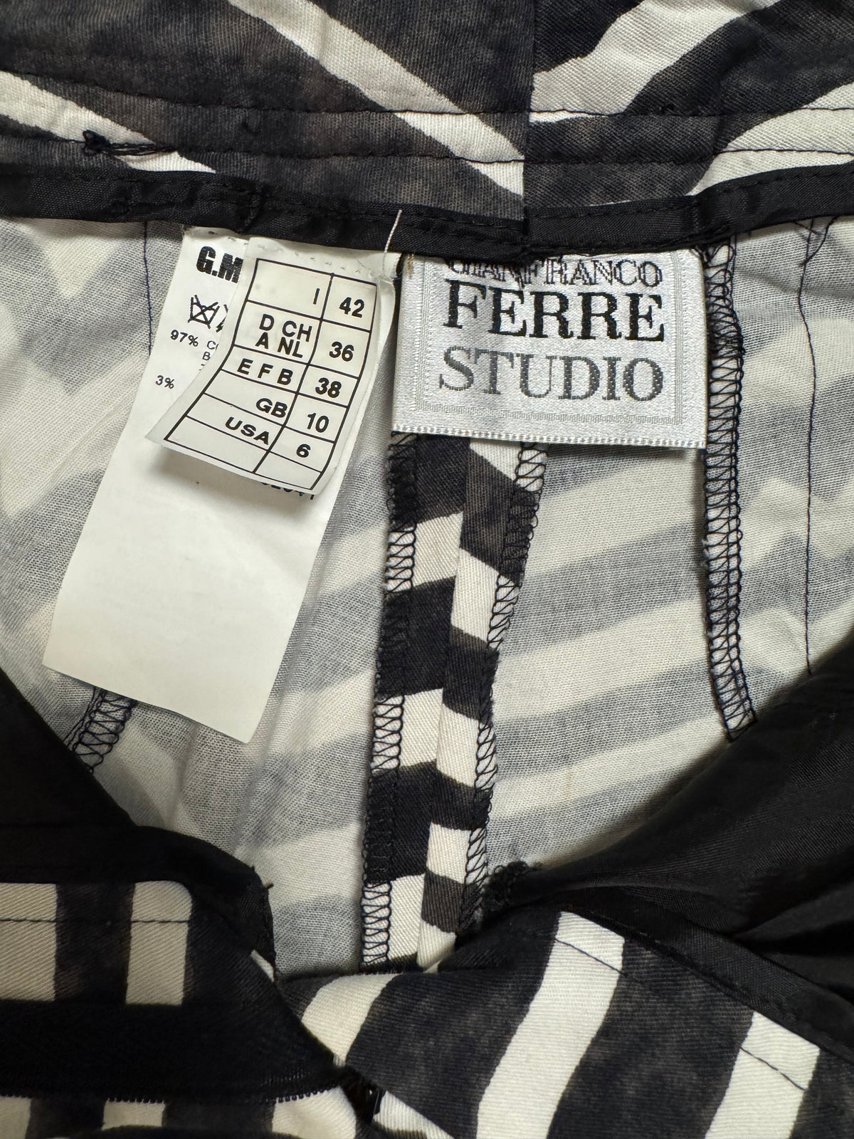 Gianfranco Ferré Studio Zebra Print Flare Pants
