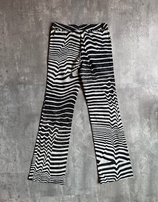 Gianfranco Ferré Studio Zebra Print Flare Pants