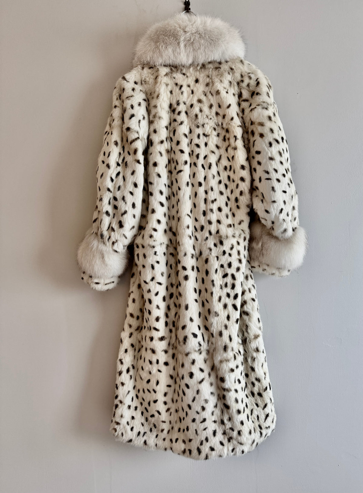 Snow Leopard Rabbit Fur Coat