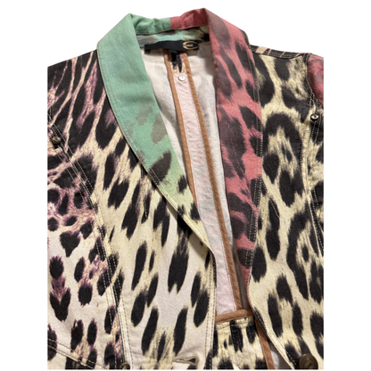 Just Cavalli Leopard Print Fitted Blazer Jacket