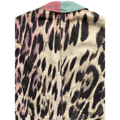Just Cavalli Leopard Print Fitted Blazer Jacket