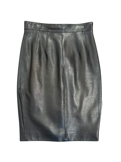 Valentino Lambskin Leather Skirt