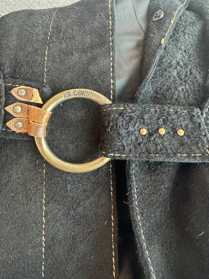 Just Cavalli Leather Pony Hair Jacket