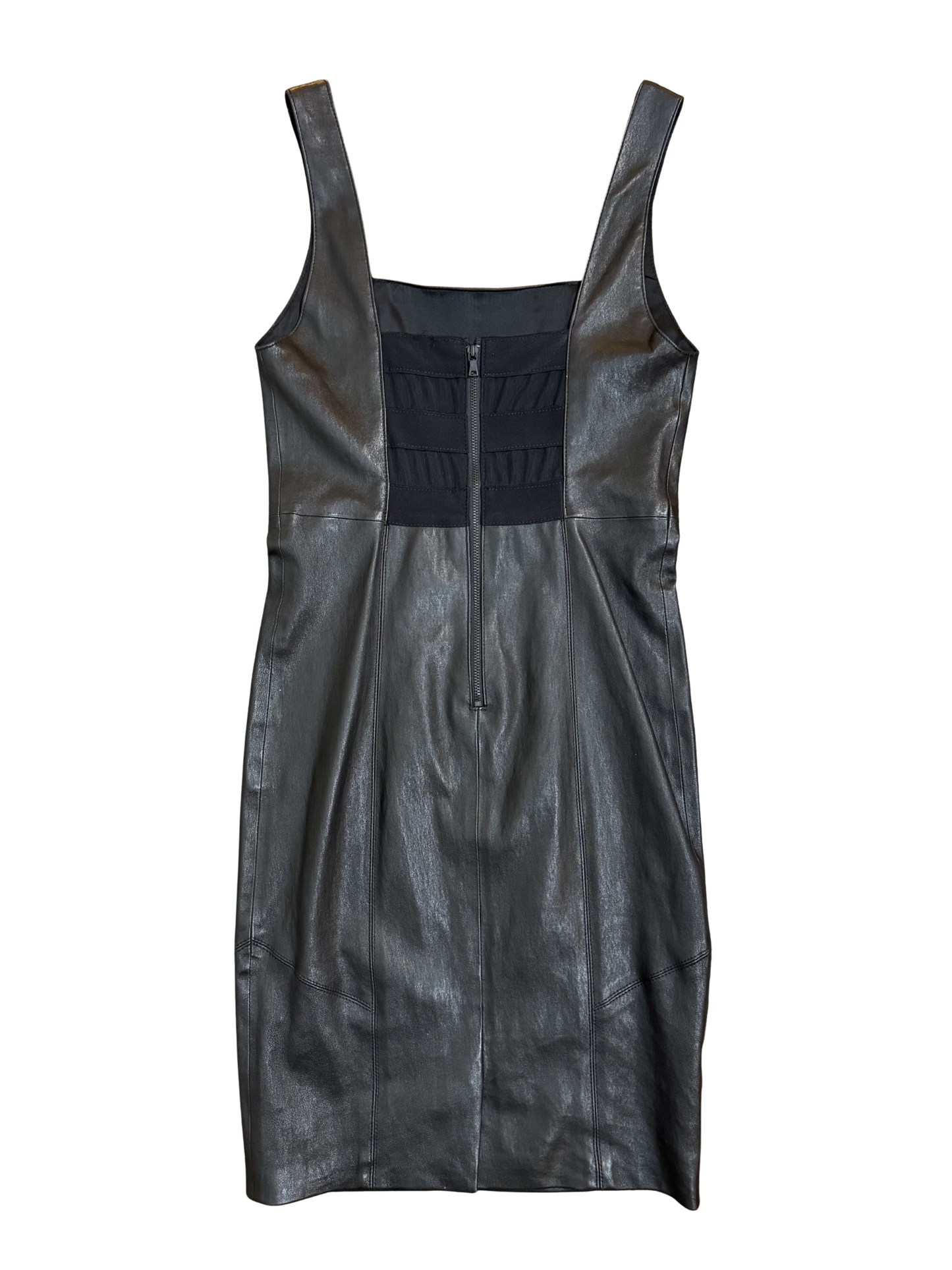 Alice + Olivia Leather Sheath Dress