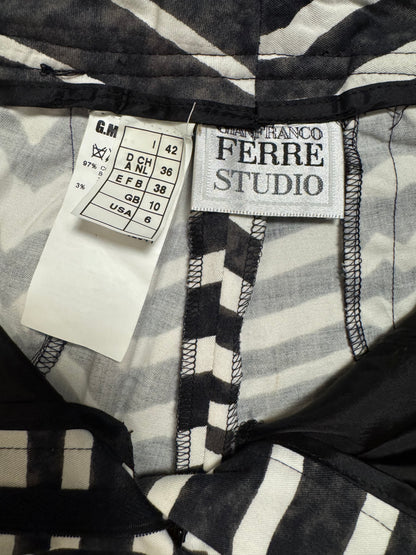 Gianfranco Ferré Studio Zebra Print Flare Pants