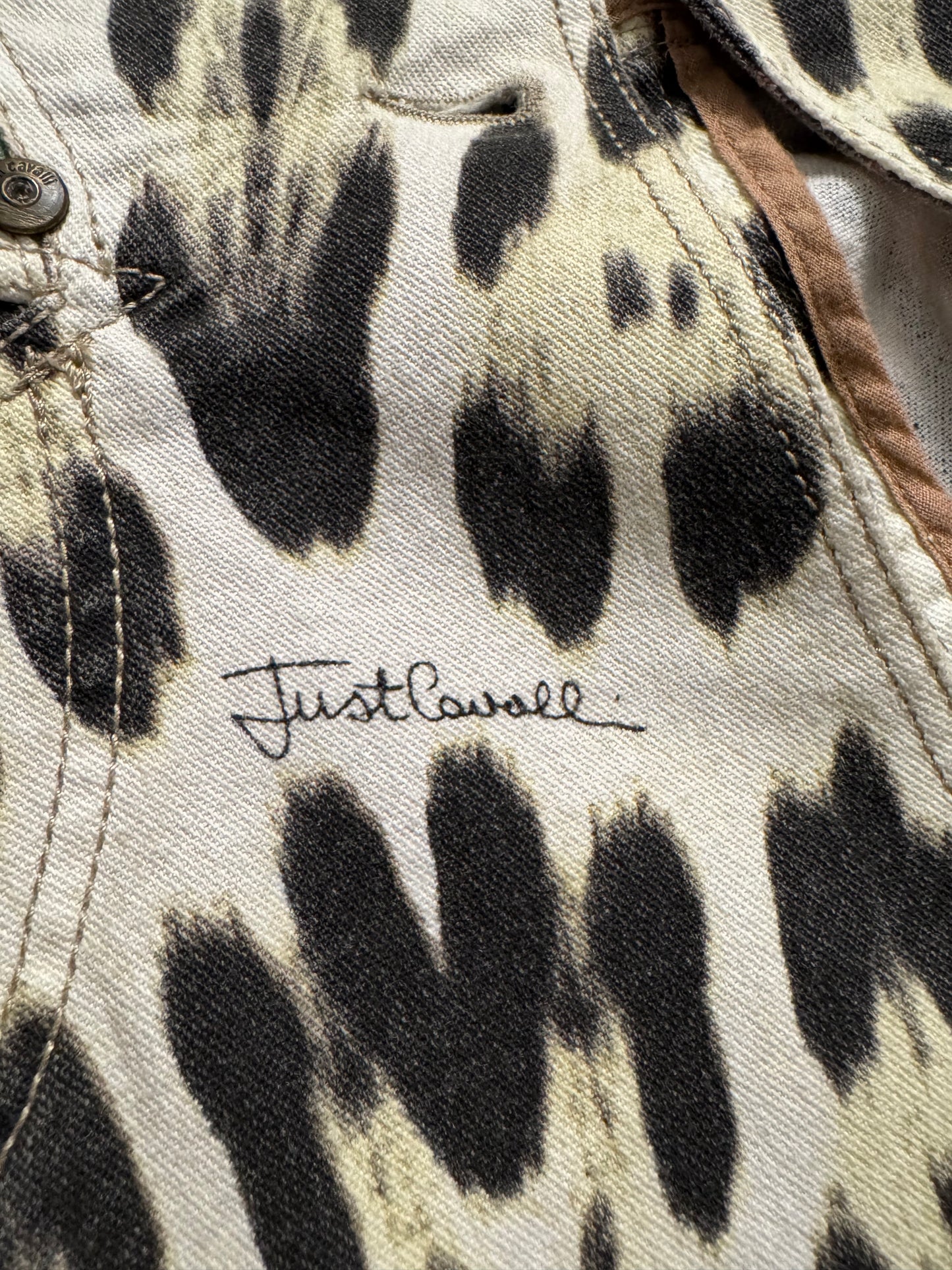 Just Cavalli Leopard Print Fitted Blazer Jacket
