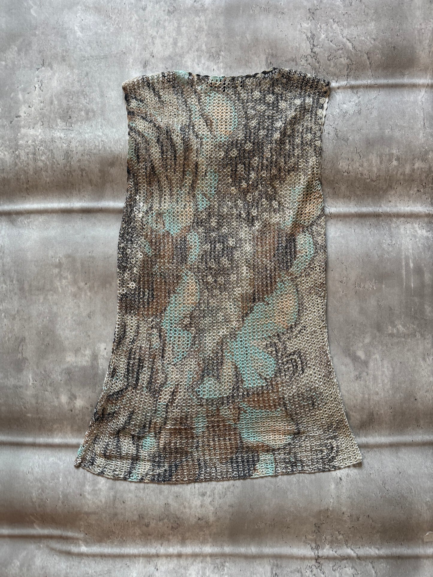 Roberto Cavalli Sheer Mesh Print Top