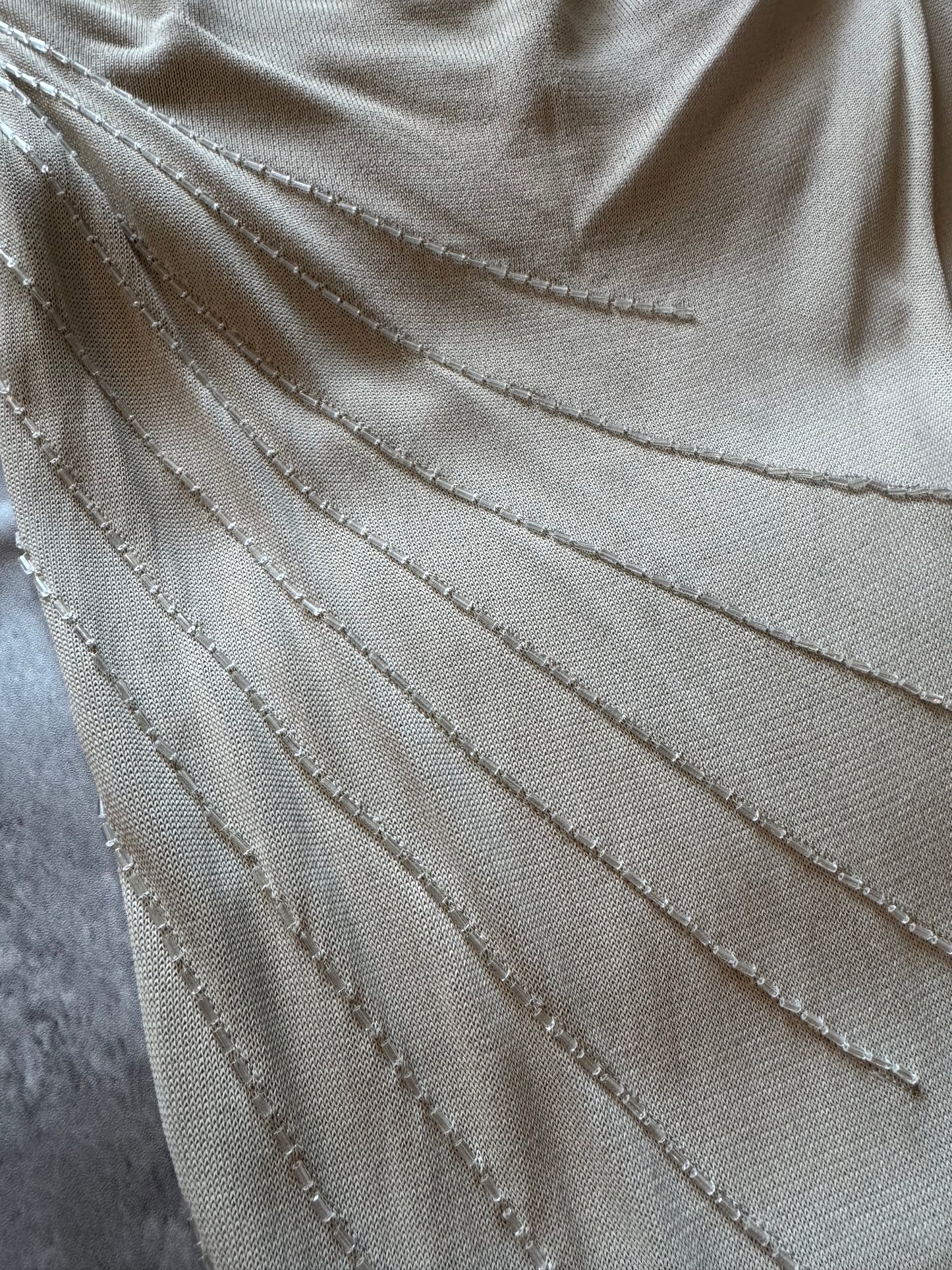 Balmain Paris Beaded Slip Dress
