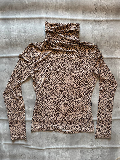 Moschino Jeans Leopard Turtleneck