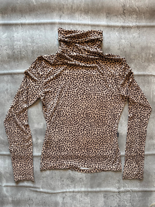 Moschino Jeans Leopard Turtleneck