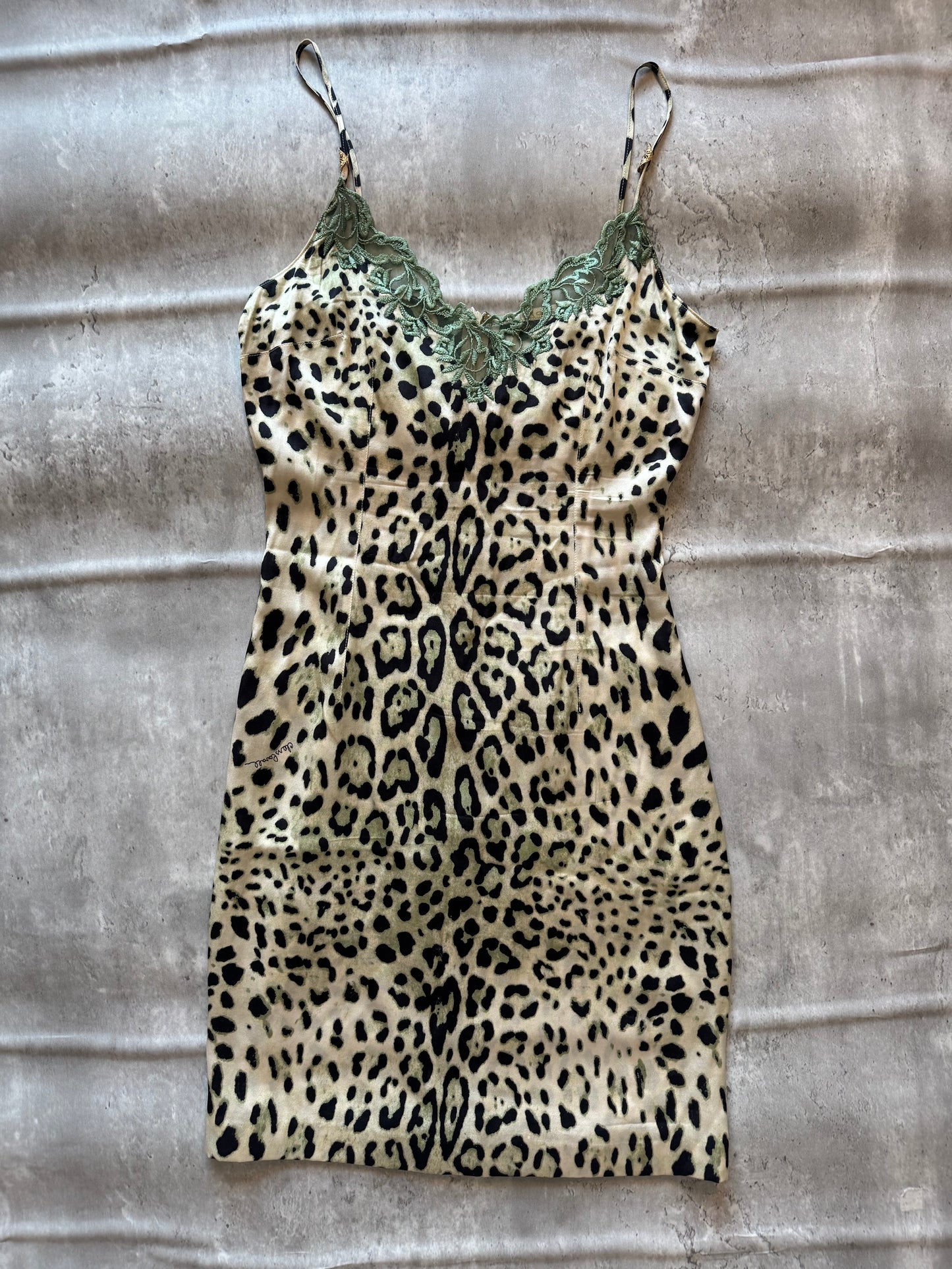 Cavalli Class Leopard Print Lace Slip