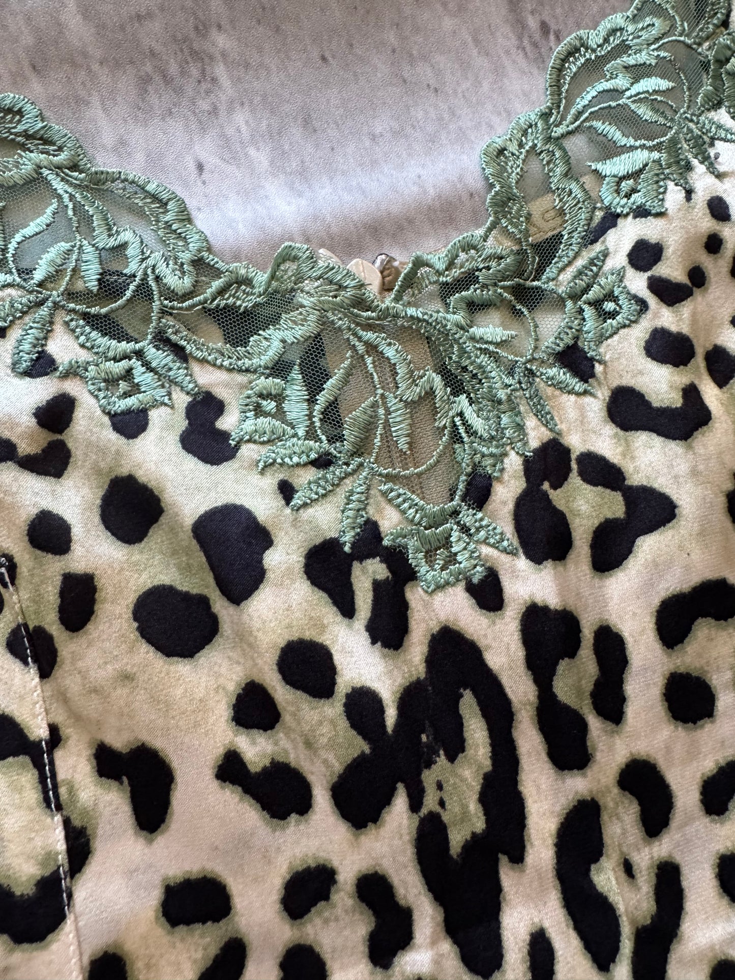 Cavalli Class Leopard Print Lace Slip