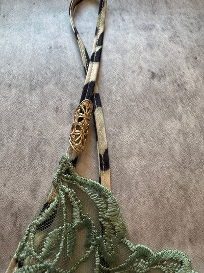 Cavalli Class Leopard Print Lace Slip