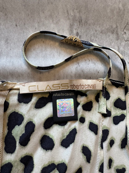 Cavalli Class Leopard Print Lace Slip