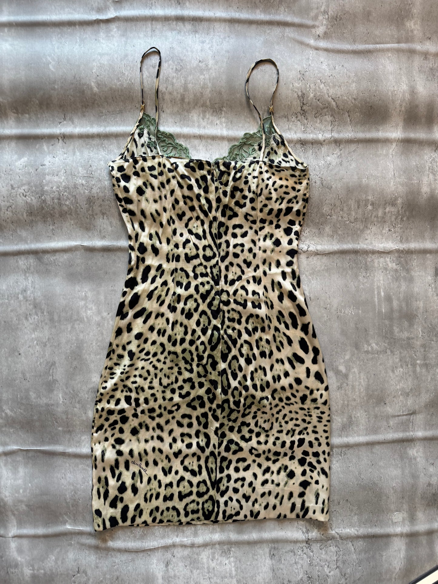 Cavalli Class Leopard Print Lace Slip