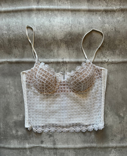 Vintage La Perla Ritmo White Bustier