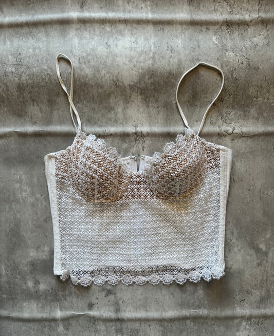 Vintage La Perla Ritmo White Bustier
