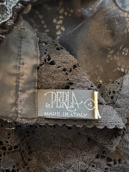 Vintage La Perla Black Lace Corset