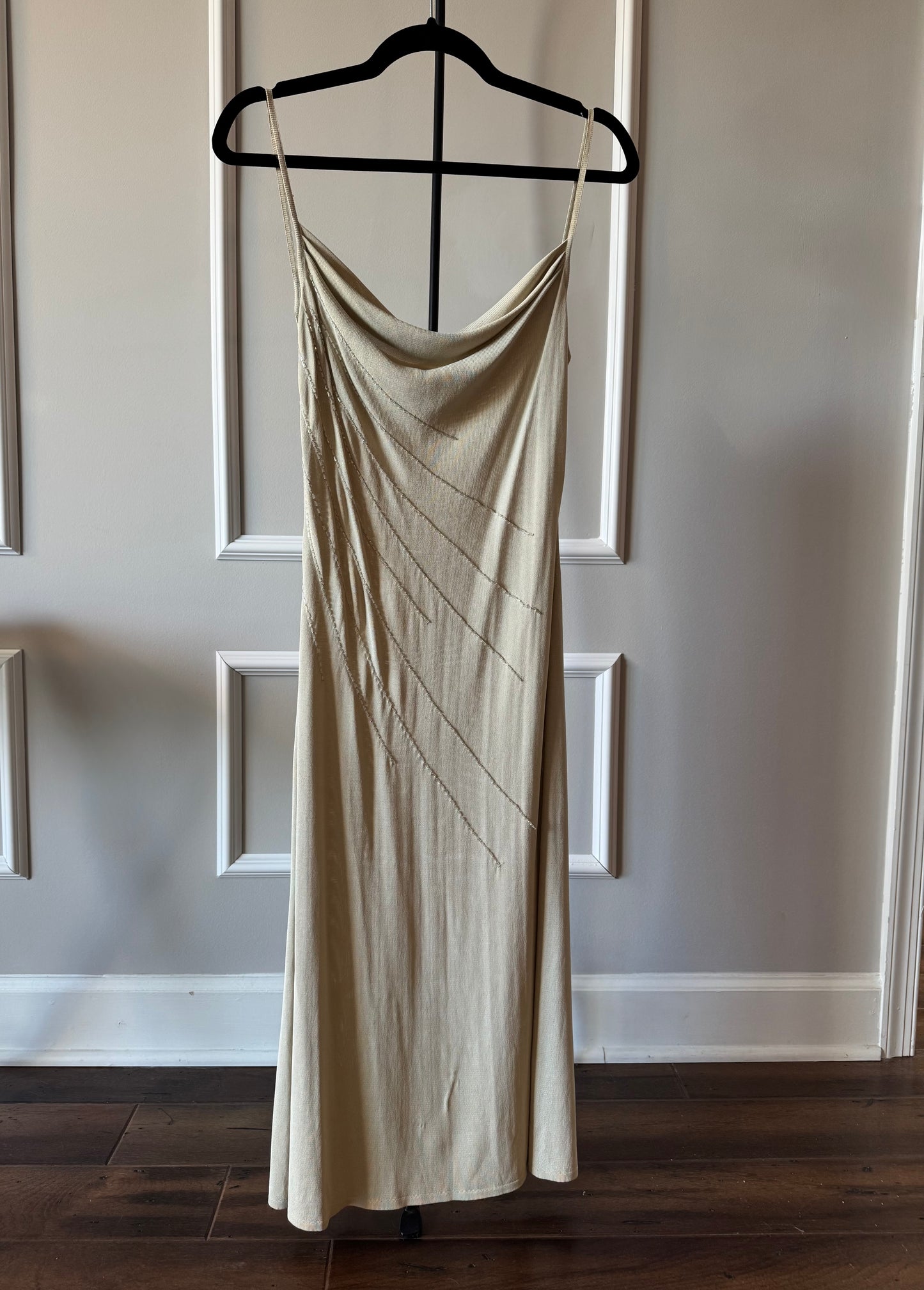 Balmain Paris Beaded Slip Dress
