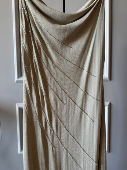 Balmain Paris Beaded Slip Dress