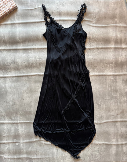 Class Cavalli Black Fringe Dress
