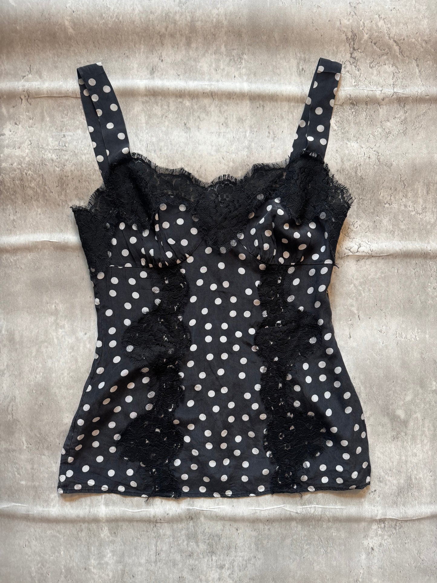 Dolce & Gabbana Polka Dot Lace Top