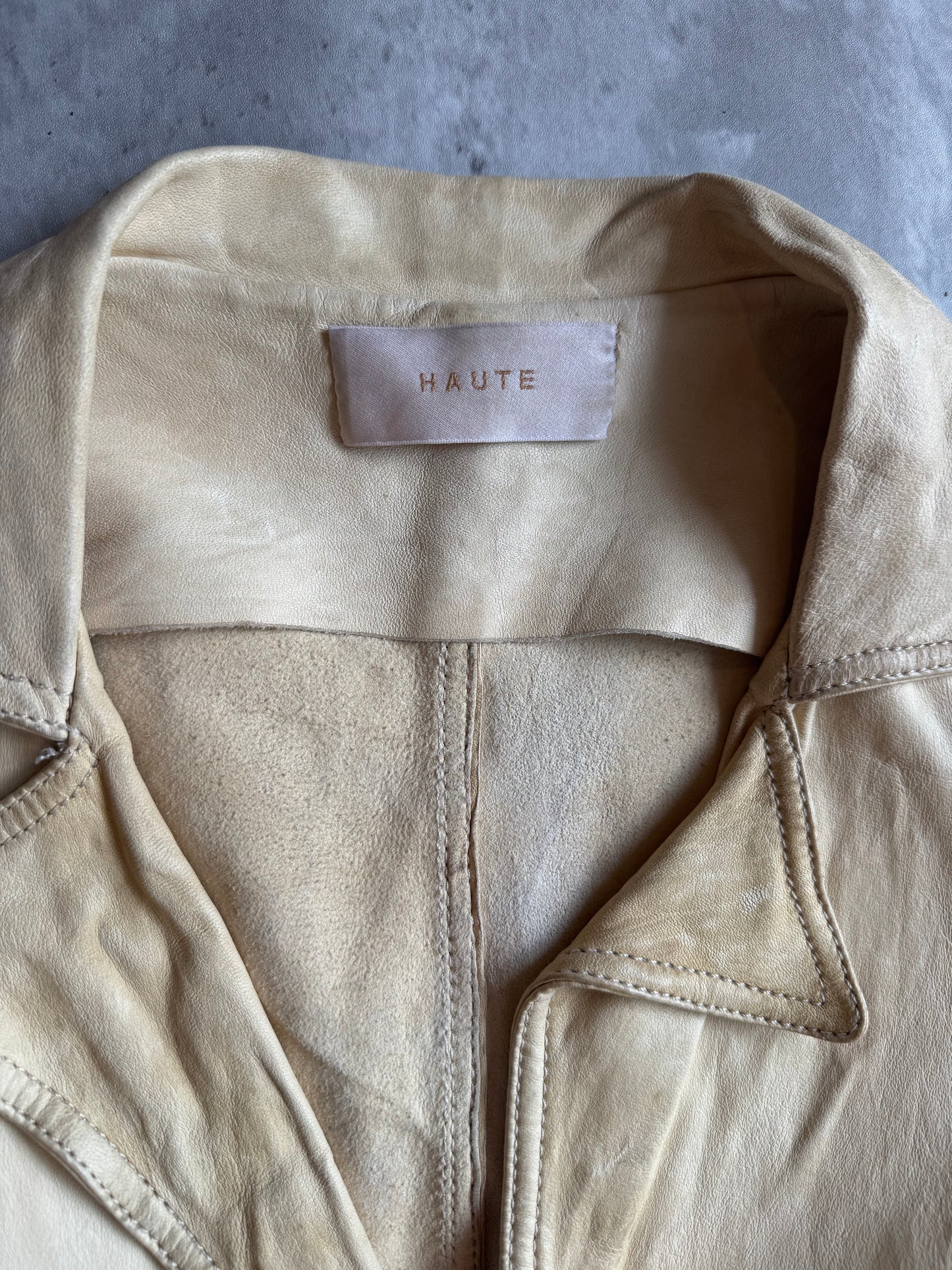 Haute Calf Leather Wrap Jacket
