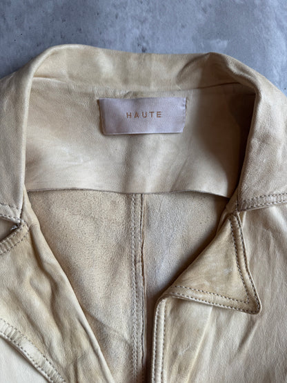 Haute Calf Leather Wrap Jacket