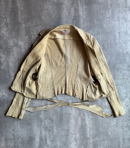 Haute Calf Leather Wrap Jacket