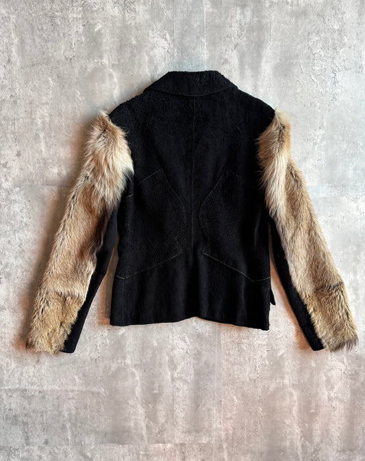 Just Cavalli Leather Pony Hair Jacket
