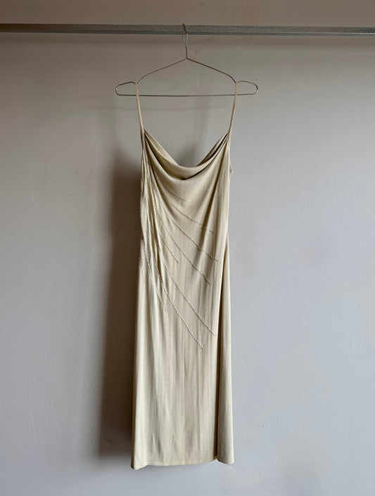 Balmain Paris Beaded Slip Dress