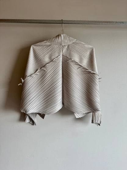 Issey Miyake Pleated Cropped Jacket