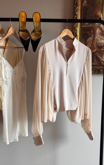 Moroccan Draped Sleeve Blouse