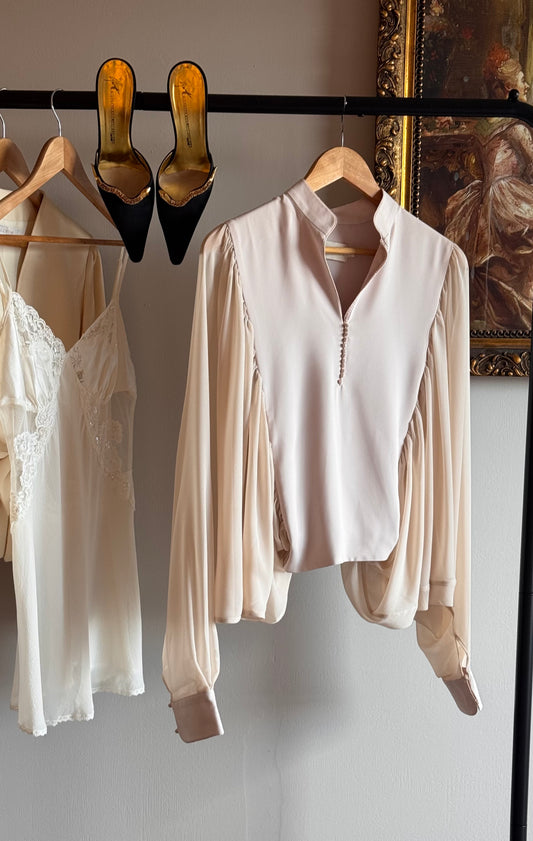Moroccan Draped Sleeve Blouse