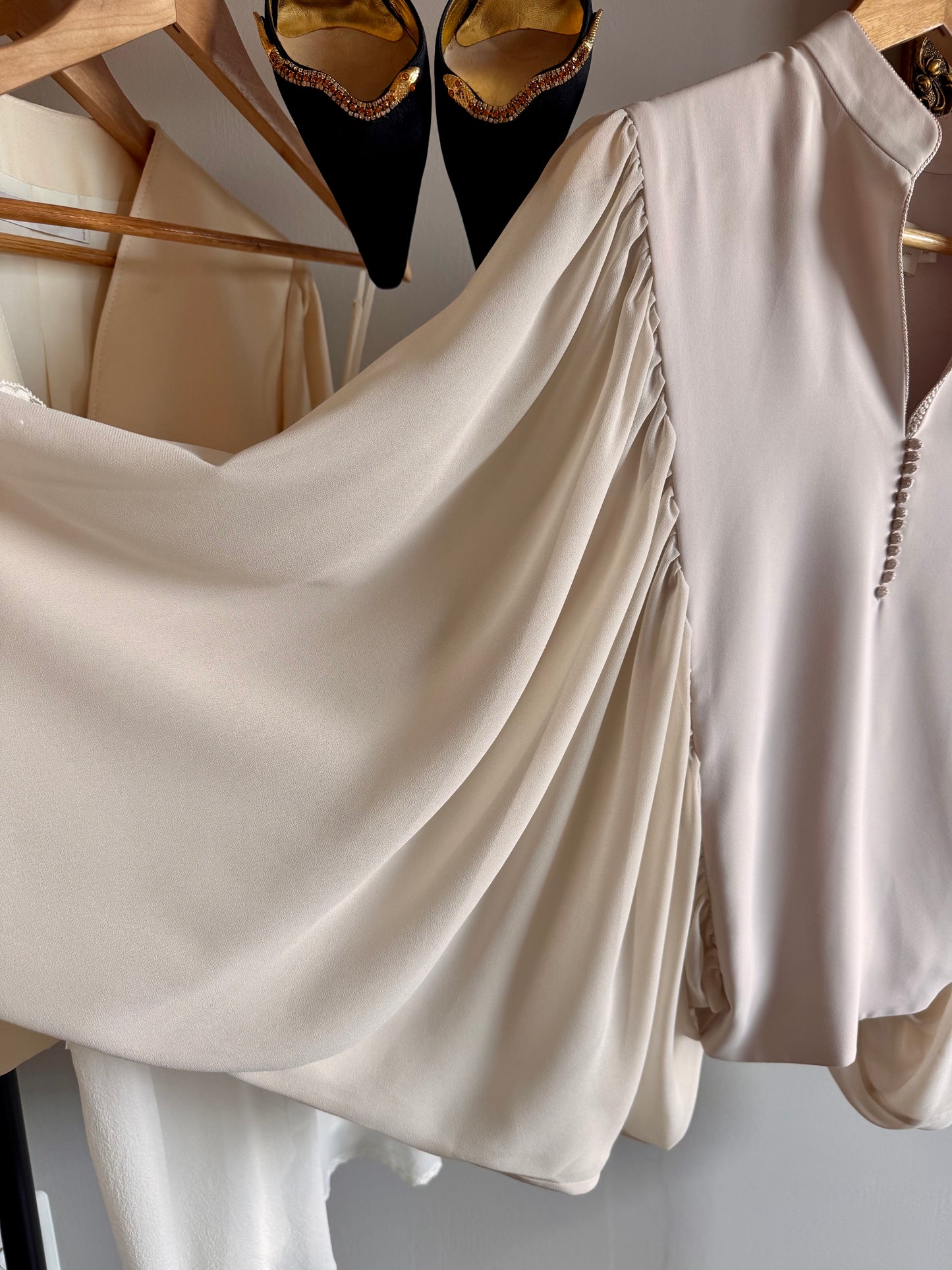 Moroccan Draped Sleeve Blouse
