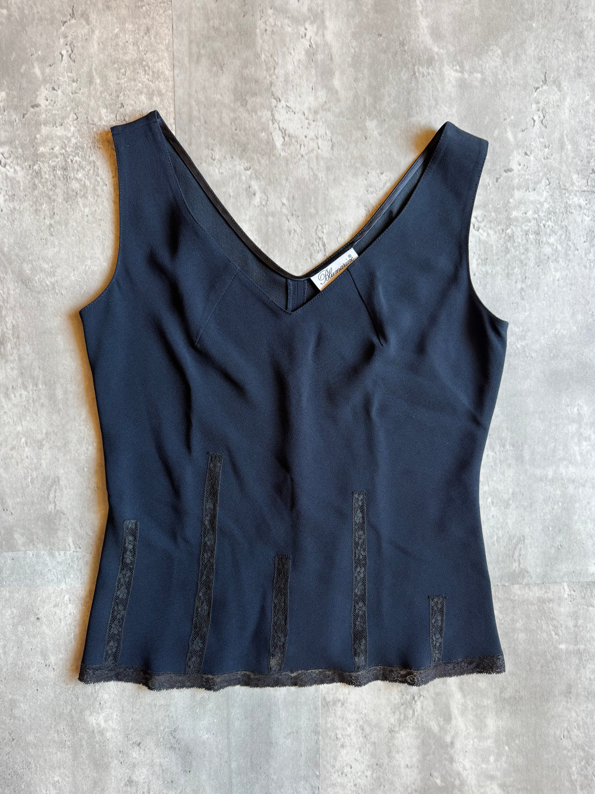 Blumarine Lace-Trim Sleeveless Top