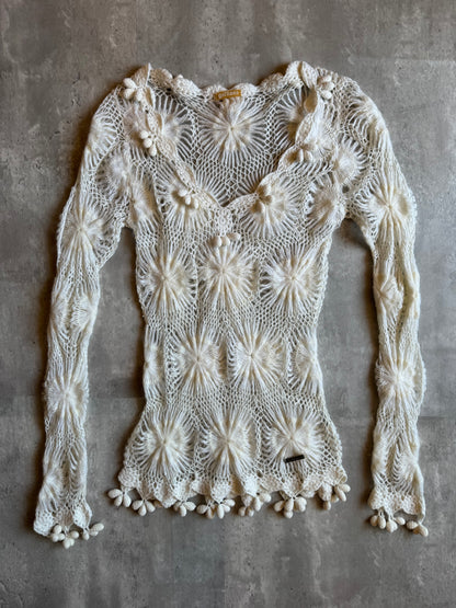 Galliano Ivory Mohair Sweater