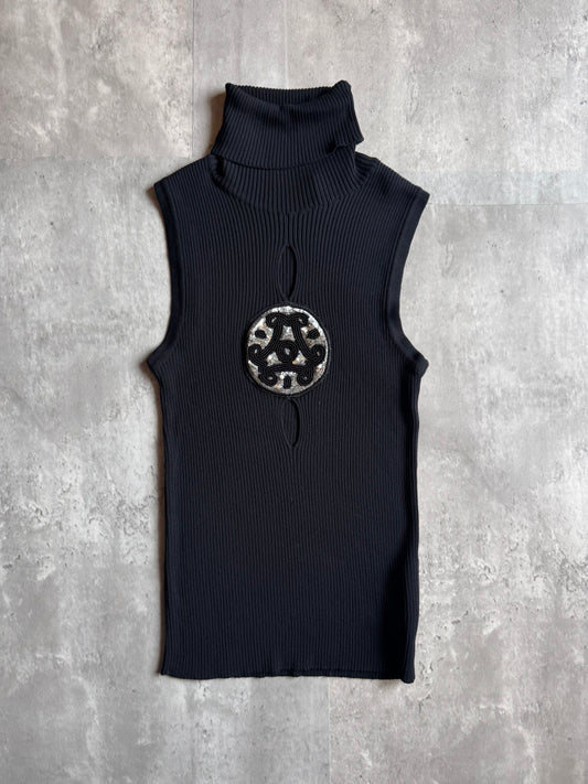 Richmond X Embellished Turtleneck Top