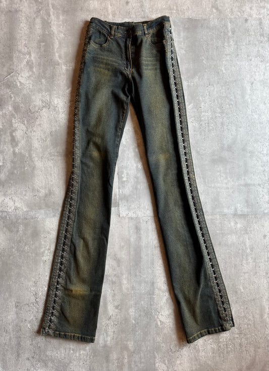 Plein Sud Jeans Hook-and-Eye Flare Jeans