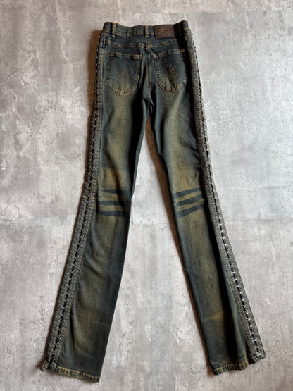 Plein Sud Jeans Hook-and-Eye Flare Jeans
