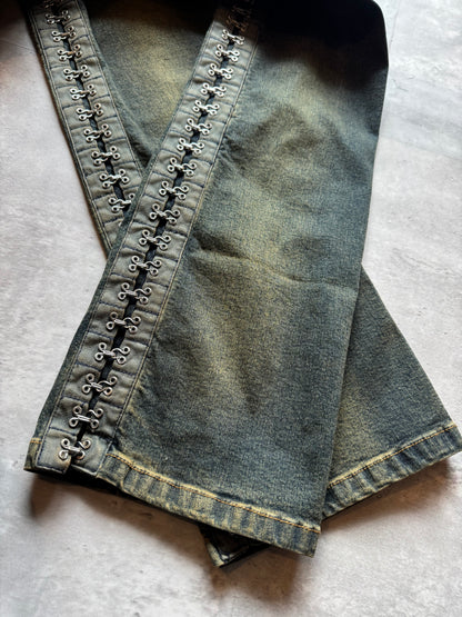 Plein Sud Jeans Hook-and-Eye Flare Jeans