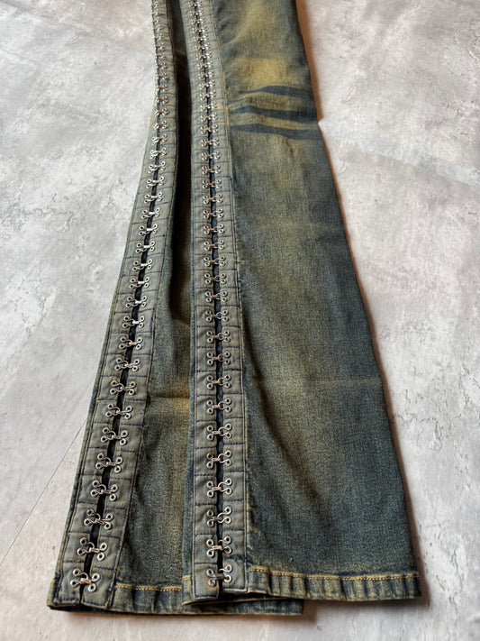 Plein Sud Jeans Hook-and-Eye Flare Jeans