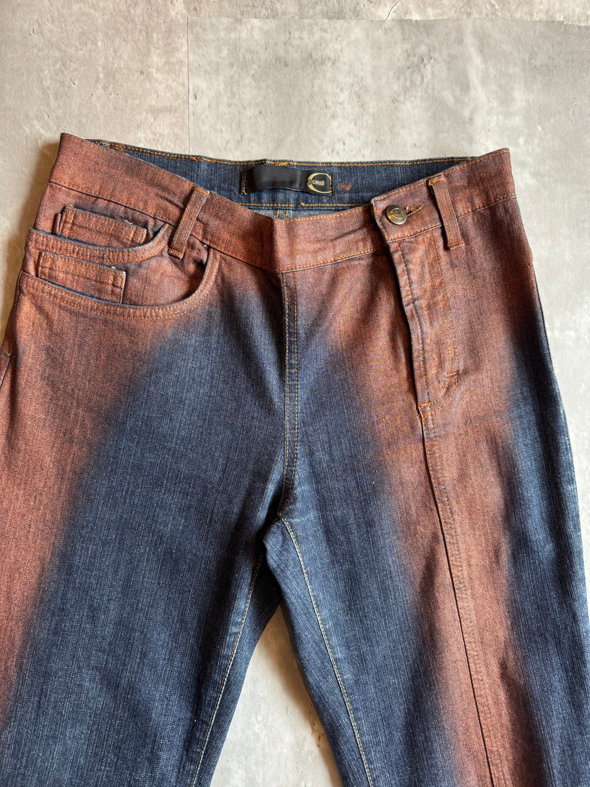 Just Cavalli Metallic Flare Jeans
