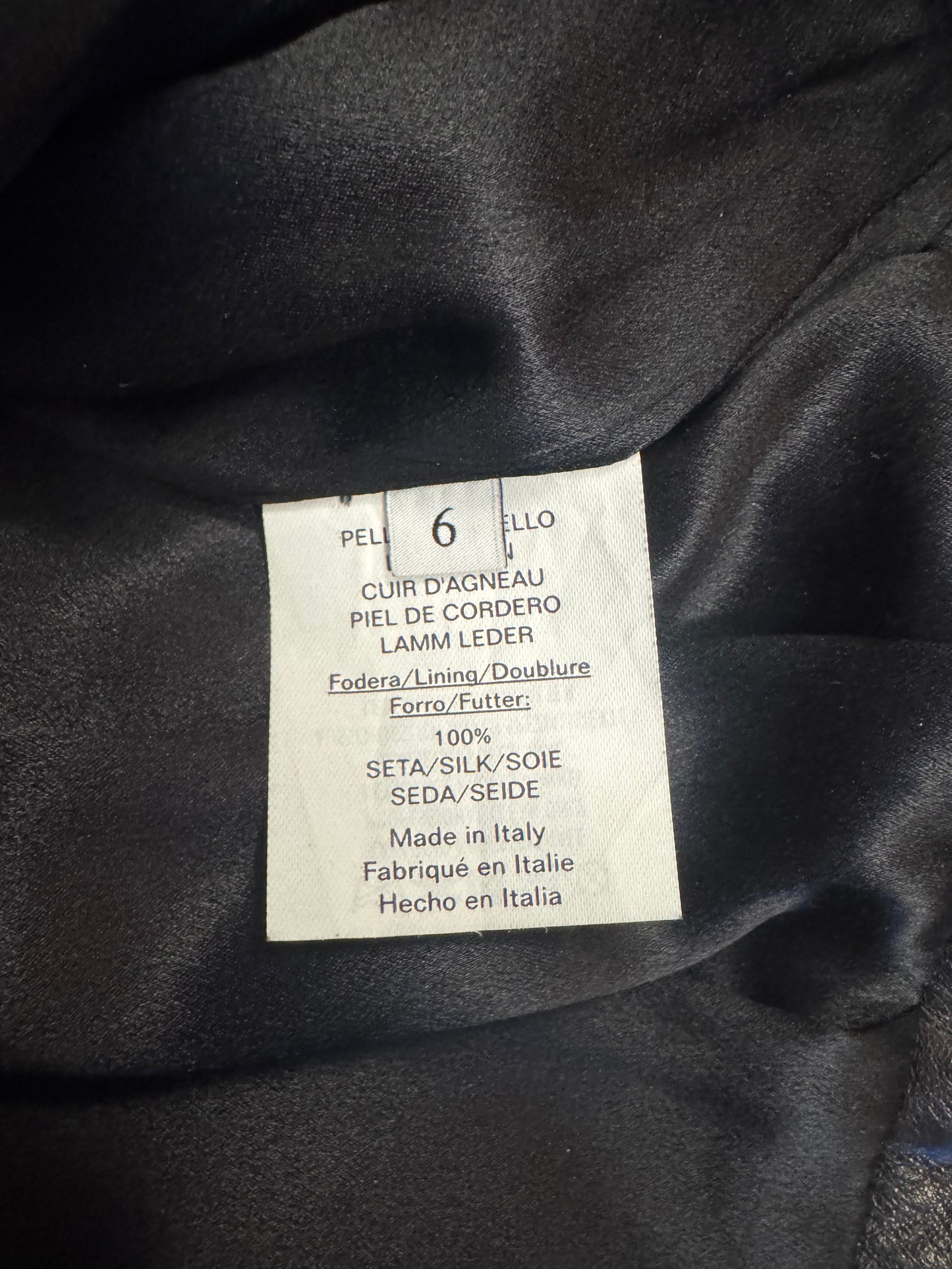 Valentino Lambskin Leather Skirt