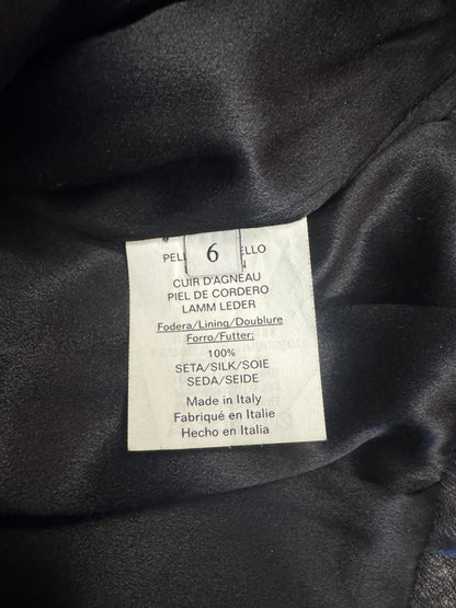 Valentino Lambskin Leather Skirt