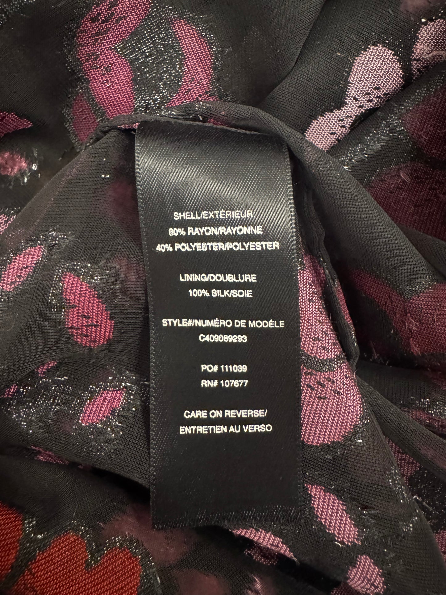 Alice + Olivia Burnout Velvet Floral Blouse