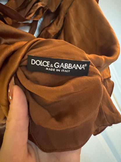 Dolce & Gabbana Copper Slashed Top