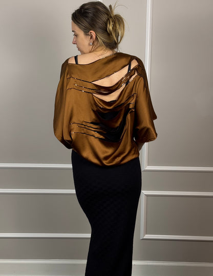 Dolce & Gabbana Copper Slashed Top