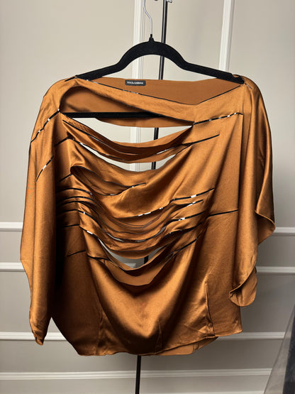 Dolce & Gabbana Copper Slashed Top