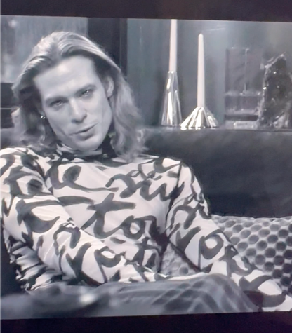 AW2001 Jean Paul Gaultier Blood Script Turtleneck